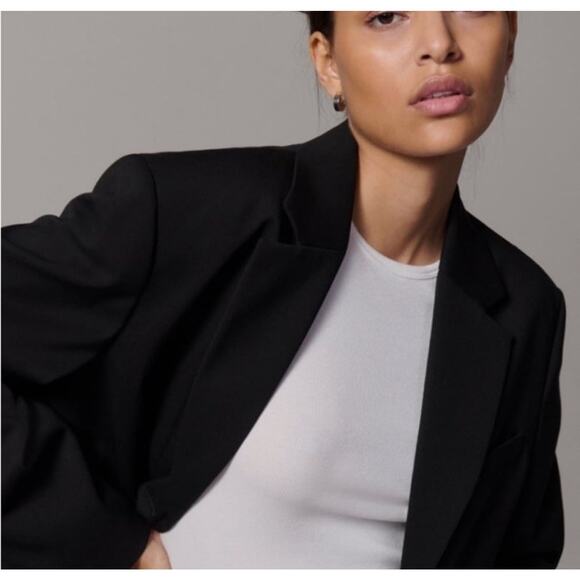 Everlane The ’80s Blazer Jacket Long Sleeve Black Women's Size 2 Oversized - Picture 4 of 11